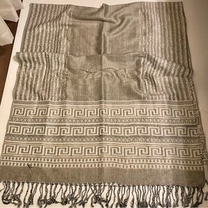100% Cashmere/Pashmina Fringed Scarf, 68”L X 27”W, beautiful!